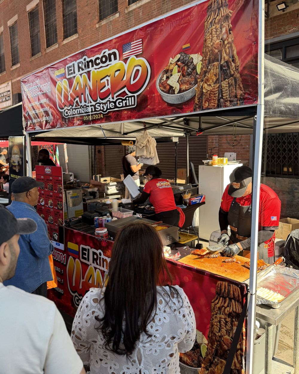 El Rinc&oacute;n Llanero, a Colombian grill, serving at Latin Food Fest NYC 2026